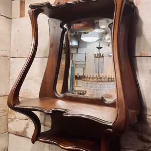 Art Nouveau Mirror with Shelf
