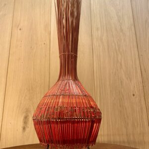 Mid Century Grass and Fabric Table Lamp