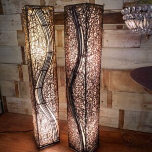 Mid Century Italian ‘Rattan’ Floor Lamp