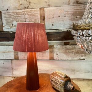 Alternative view of Mid Century Minimalist Teak Table Lamp with Shade
