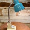 Mid Century Minimalist Teak Table Lamp with Shade