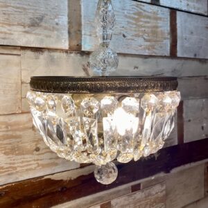 Brass and Glass French Chandelier
