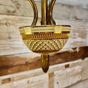 Alternative view of Mid Century Brass 3 Arm Pendant