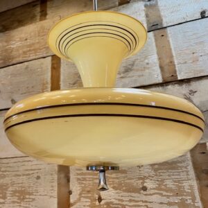 Alternative view of Mid Century Glass with Gold Detail Pendant