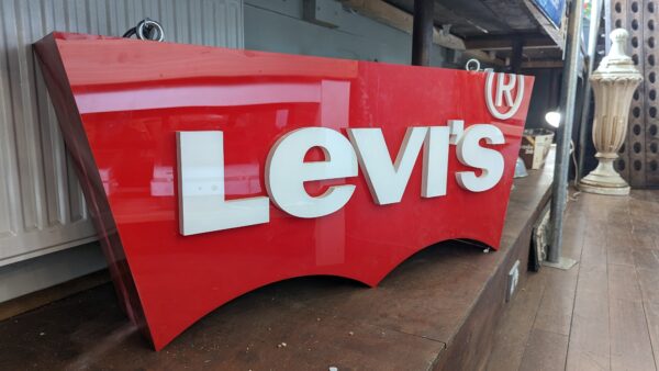 Contemporary Reclaimed Levi Sign