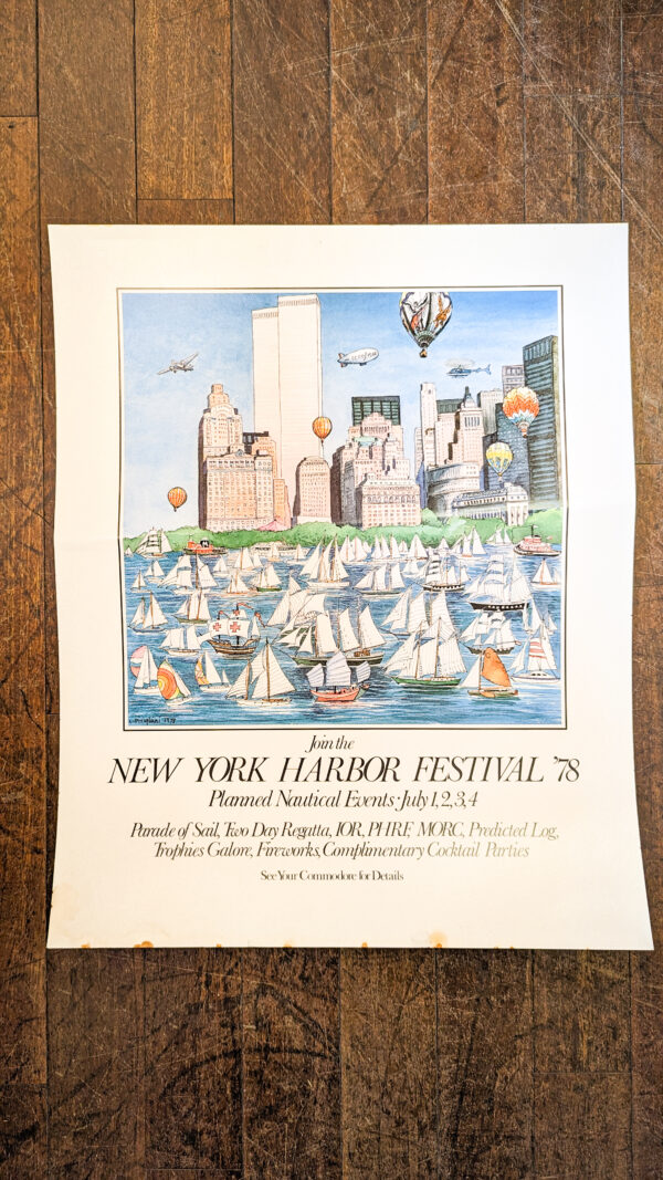 Mid Century 'New York Harbour '78' Poster