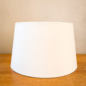 Contemporary White Linen Drum Shade