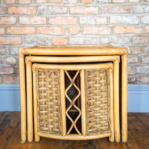 Alternative view of Mid Century Style Bamboo Nesting Tables