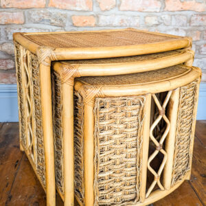 Mid Century Style Bamboo Nesting Tables