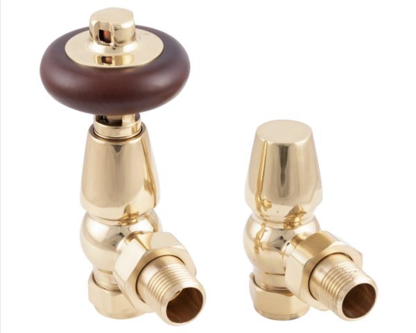 Kingsgrove 15mm Inlet Thermostatic Radiator Valve (Brass), Lacquered
