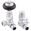 Kingsgrove 15mm Inlet Corner Thermostatic Radiator Valve (Pewter)