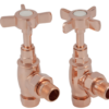 Towel Rail 15mm Inlet Manual Radiator Valve (Polished Nickel)