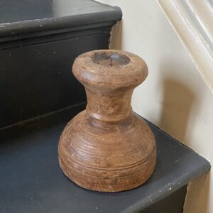 Antique Indian Wooden Candle Holder