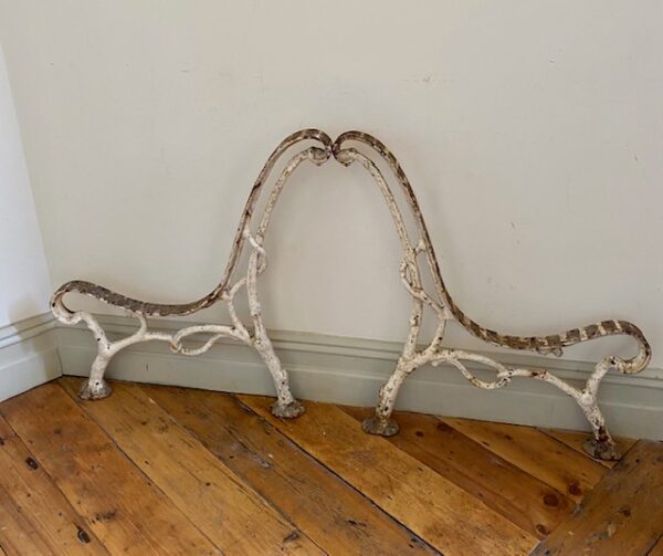 Vintage French Cast Iron Bench Ends