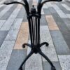 Mid Century French Twisted Metal Frame With Three Double Coat Hooks