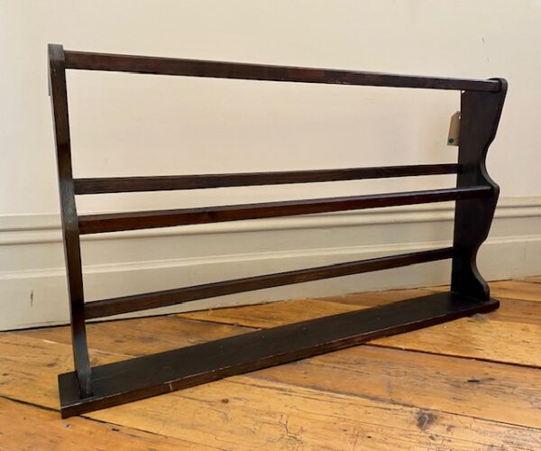 Vintage French Wooden Plate Rack / Shelf