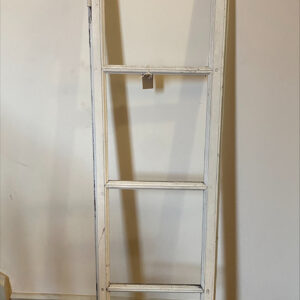 Antique Painted French Wood Window Frame