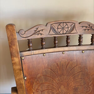 Alternative view of Edwardian 'Thonet' Rocking Chair with Lotus Flower Design