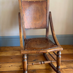Edwardian 'Thonet' Rocking Chair with Lotus Flower Design