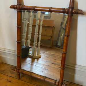 Vintage French Faux Bamboo Mirror