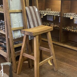 Alternative view of Rustic Elm Bow Topped Bar Stool