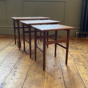 Mid Century Danish Nest of Teak Tables By Kai Kristaansen