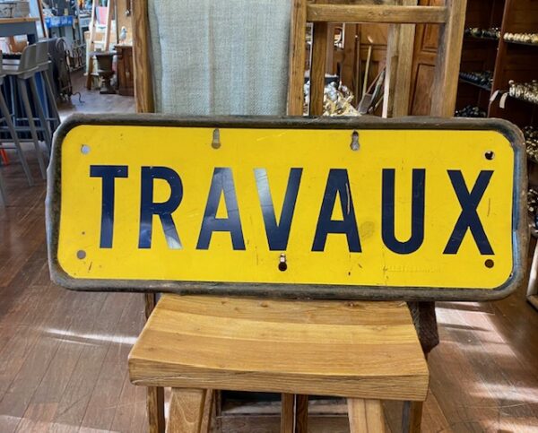 Vintage French Sign 'Travaux'