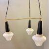 Mid Century French Three Arm Brass Pendant