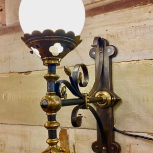 Alternative view of French Wrought Iron And Brass Single Light