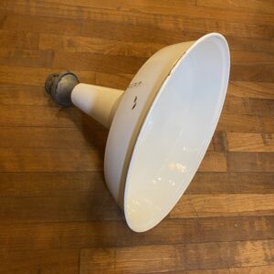 Alternative view of Industrial White Enamelled Pendant