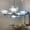 Edwardian Style Cut Glass Five Arm Chandelier
