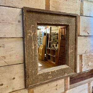 Vintage Mirror With Rustic Frame