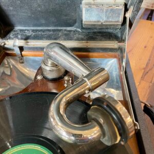 Alternative view of Original HMV 102 Picnic Gramophone
