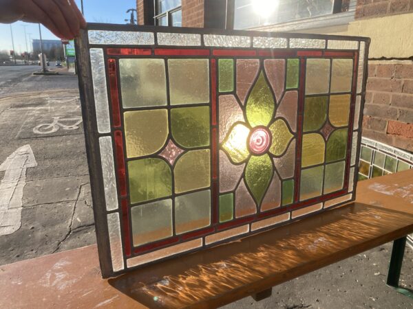 Victorian Style Leaded Glass Panel