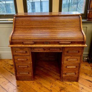 Edwardian Oak Roll-Top Desk