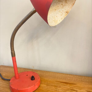 Alternative view of Mid Century Red Metal Gooseneck Desk Lamp