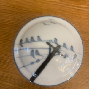 Alternative view of Highland Stoneware Hand Painted Lidded Bowl 'Birds'