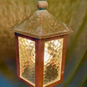 Alternative view of Arts & Crafts Copper and Glass Lantern