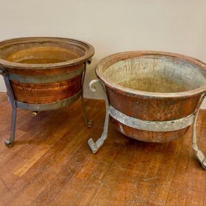 Alternative view of Early 20th Century Dutch Copper & Steel Planter