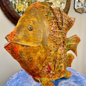Alternative view of Contemporary Hanging Metal Angelfish With Internal Candle Holder