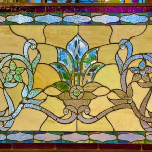 Art Nouveau Style Copper Leaded Panel
