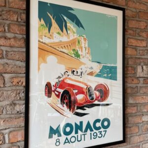 Vintage Style Framed Poster ‘Monaco 8 Aout 1937’ Larger
