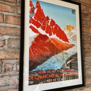 Alternative view of Vintage Style Framed Poster 'Chamonix Au Montenvers'