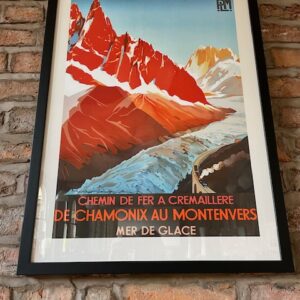 Vintage Style Framed Poster 'Chamonix Au Montenvers'
