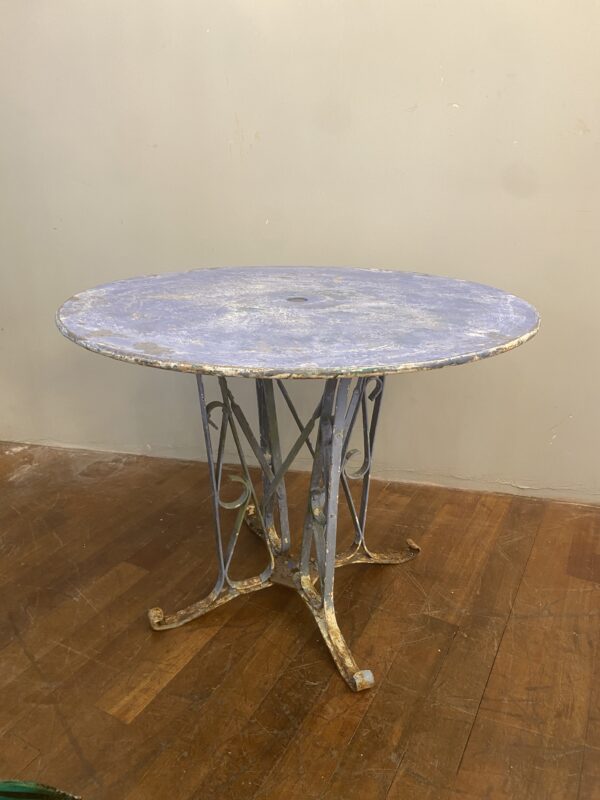 Early 20th Century Painted Steel Cafe Table