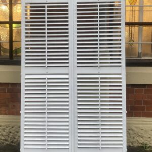 Contemporary American Shutter Pair In White Solid Ash