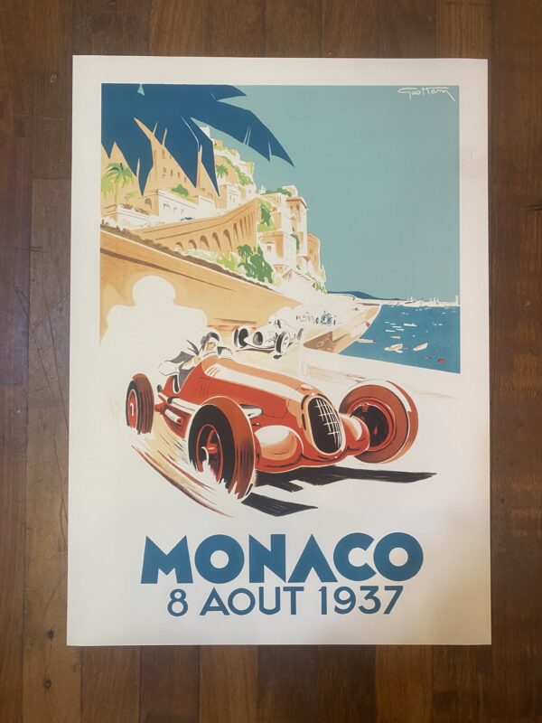 Vintage Style Poster 'Monaco 8 Aout 1937'
