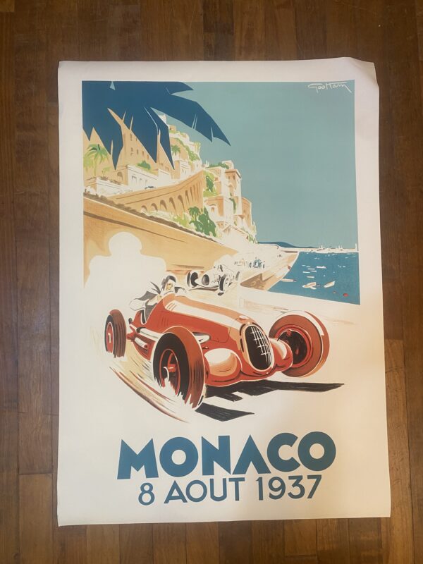 Vintage Style Poster 'Monaco 8 Aout 1937' Larger