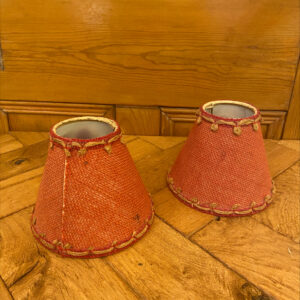 Vintage Coral Hessian Shades