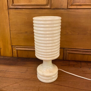 1970's Ribbed Alabaster Table Lamp